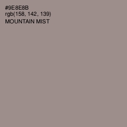 #9E8E8B - Mountain Mist Color Image